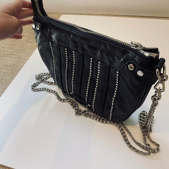 Rebecca Minkoff Studded Leather Shoulder Handbag - Picture 8 of 11